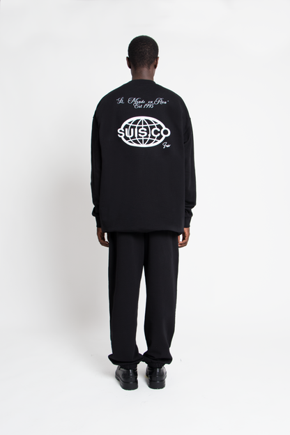 SUIS WORLD BLACK CREWNECK