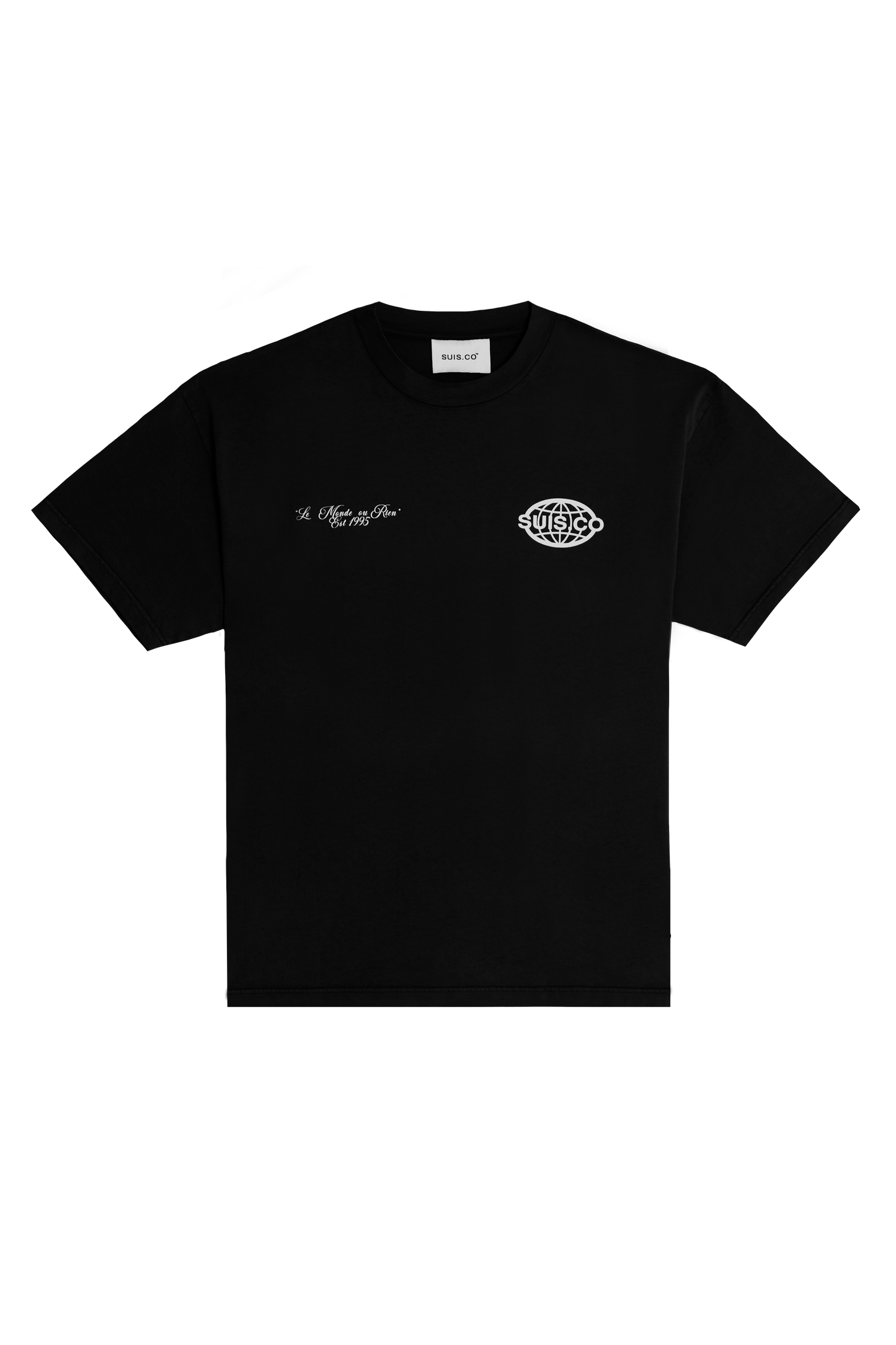 SUIS WORLD BLACK T-SHIRT