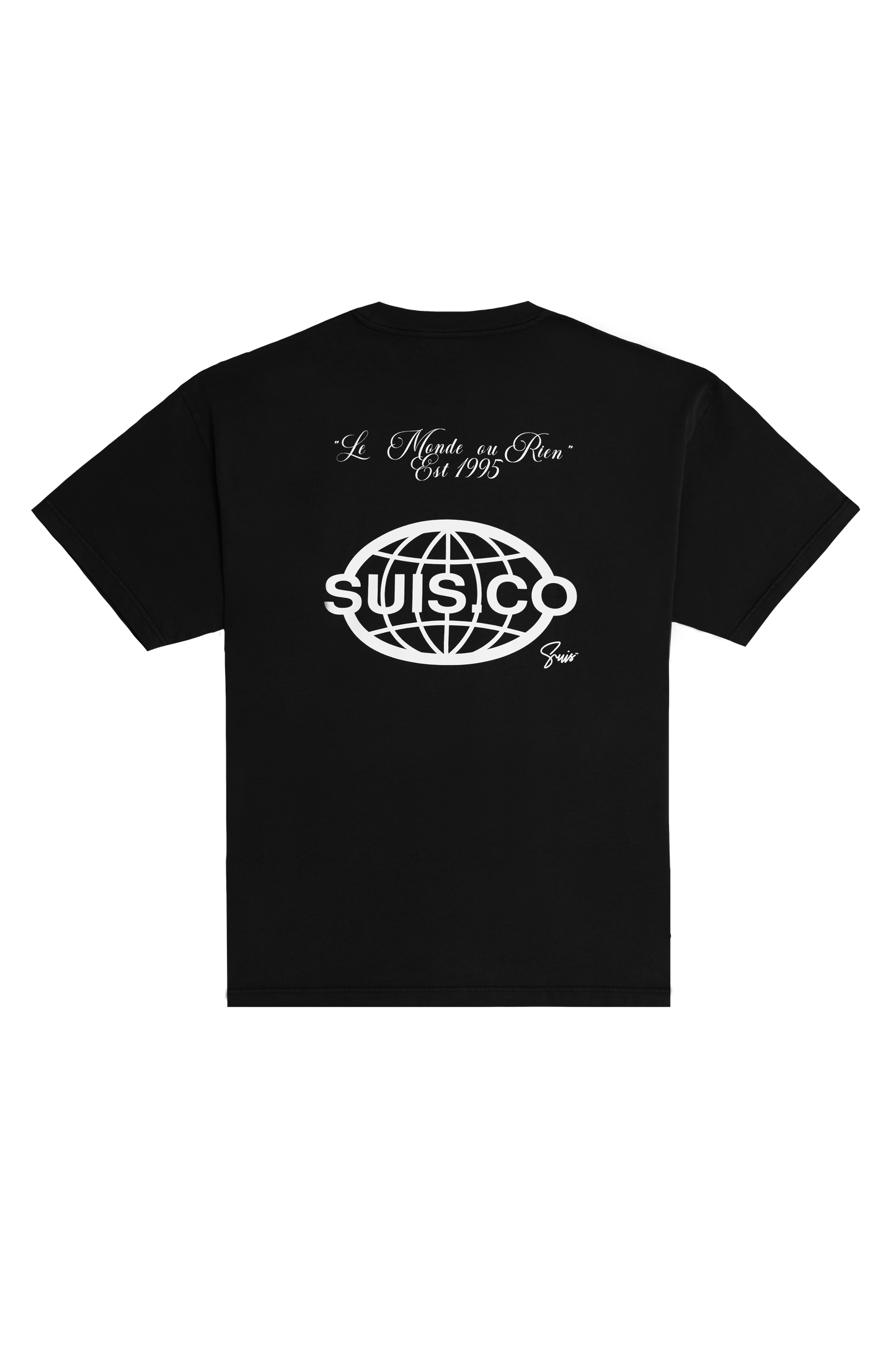 SUIS WORLD BLACK T-SHIRT