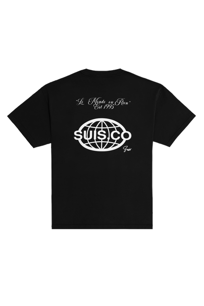 SUIS WORLD SCHWARZES T-SHIRT