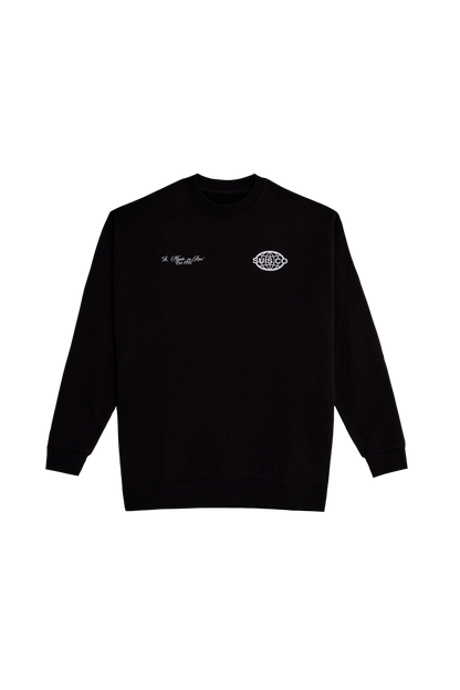 SUIS WORLD BLACK CREWNECK