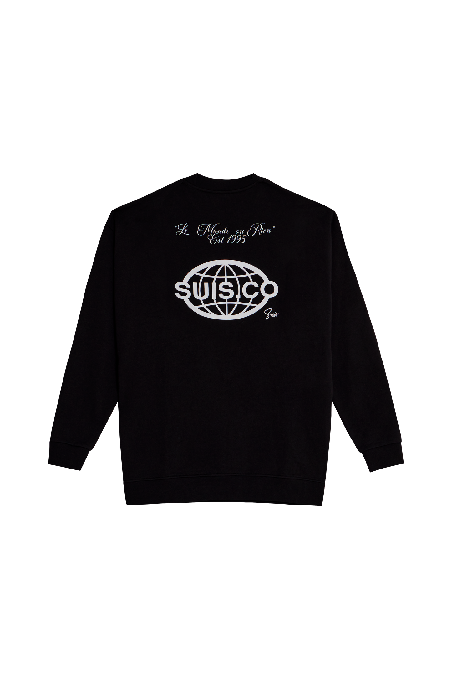 SUIS WORLD BLACK CREWNECK