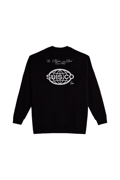 SUIS WORLD BLACK CREWNECK